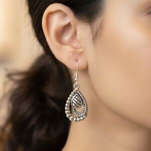 Lagos RETIRED Caviar Sterling Silver Beaded Double Sided Teardrop Earrings